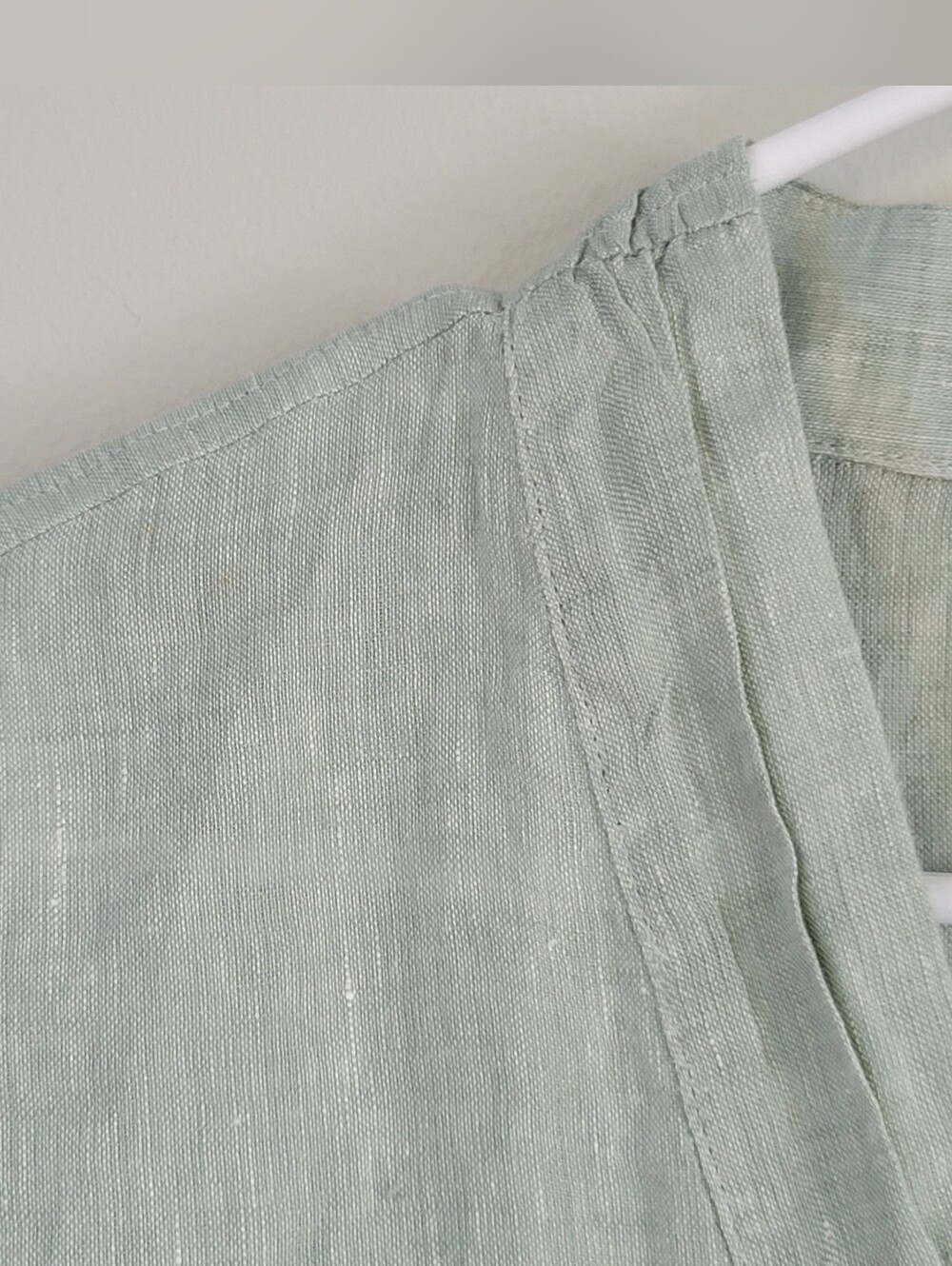 Pure Jill Linen Popover Tunic Top Women Size M Relaxed Coastal Resortwear Boho - Picture 6 of 10
